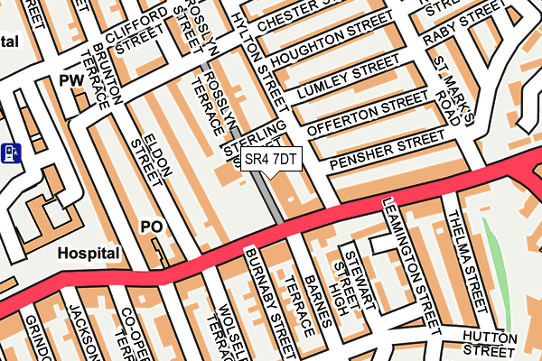 SR4 7DT map - OS OpenMap – Local (Ordnance Survey)