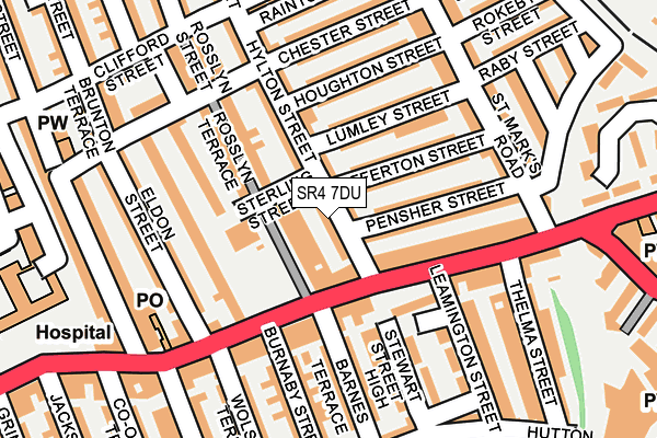 SR4 7DU map - OS OpenMap – Local (Ordnance Survey)