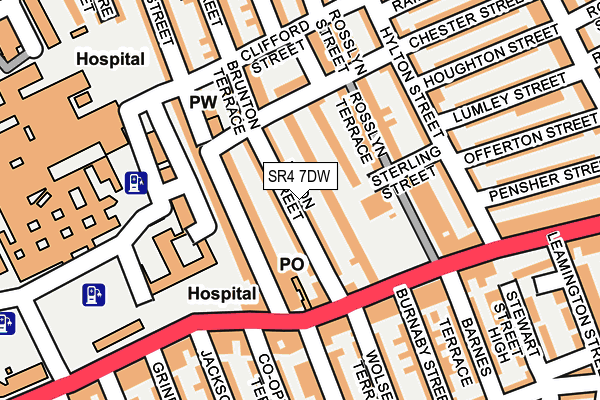 SR4 7DW map - OS OpenMap – Local (Ordnance Survey)