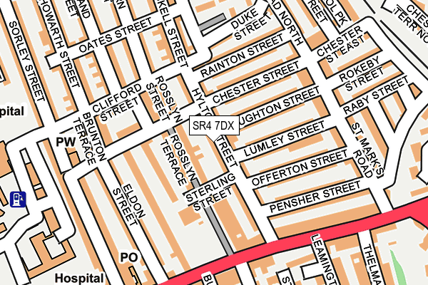 SR4 7DX map - OS OpenMap – Local (Ordnance Survey)