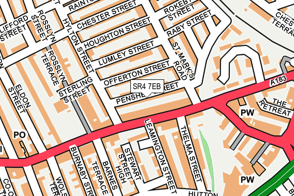 SR4 7EB map - OS OpenMap – Local (Ordnance Survey)