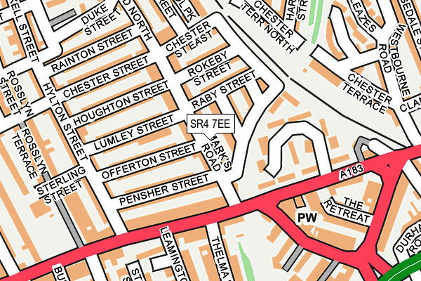 SR4 7EE map - OS OpenMap – Local (Ordnance Survey)