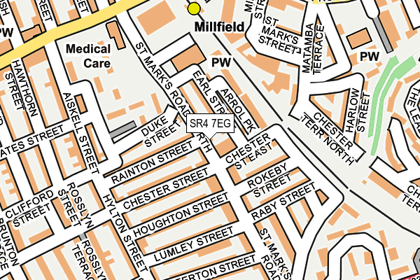 SR4 7EG map - OS OpenMap – Local (Ordnance Survey)