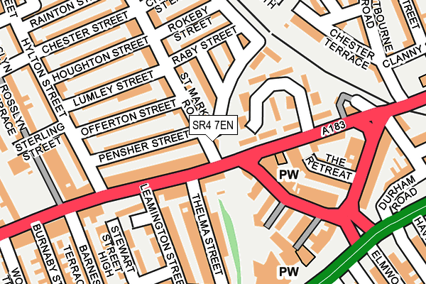 SR4 7EN map - OS OpenMap – Local (Ordnance Survey)