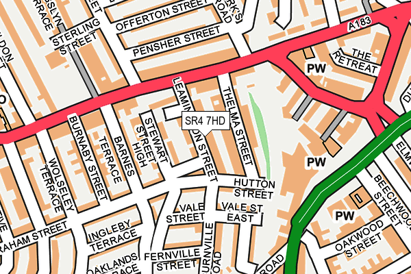 SR4 7HD map - OS OpenMap – Local (Ordnance Survey)