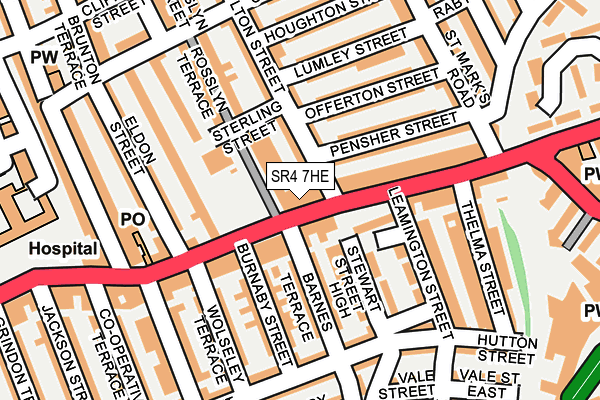 SR4 7HE map - OS OpenMap – Local (Ordnance Survey)