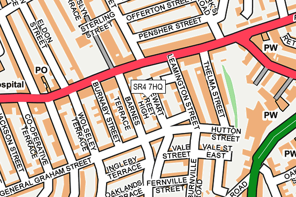 SR4 7HQ map - OS OpenMap – Local (Ordnance Survey)