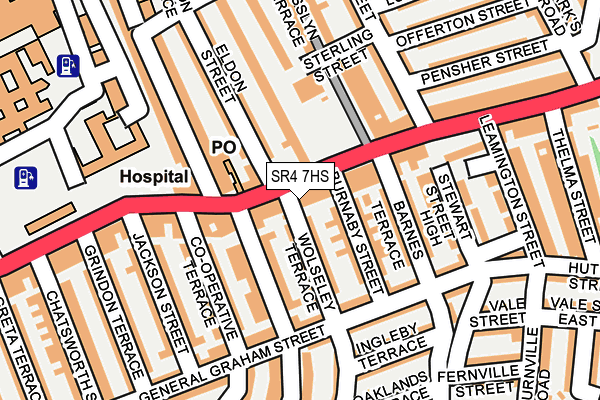 SR4 7HS map - OS OpenMap – Local (Ordnance Survey)