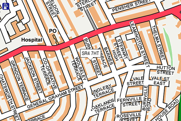 SR4 7HT map - OS OpenMap – Local (Ordnance Survey)