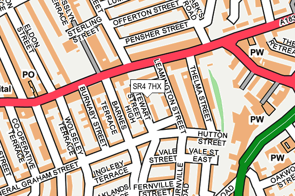 SR4 7HX map - OS OpenMap – Local (Ordnance Survey)