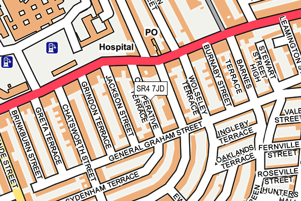 SR4 7JD map - OS OpenMap – Local (Ordnance Survey)