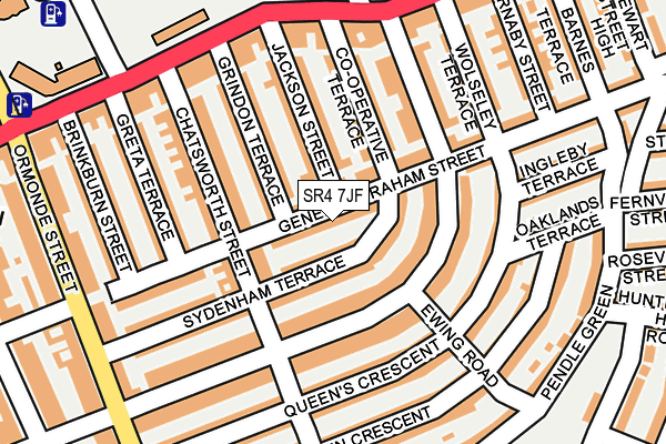 SR4 7JF map - OS OpenMap – Local (Ordnance Survey)