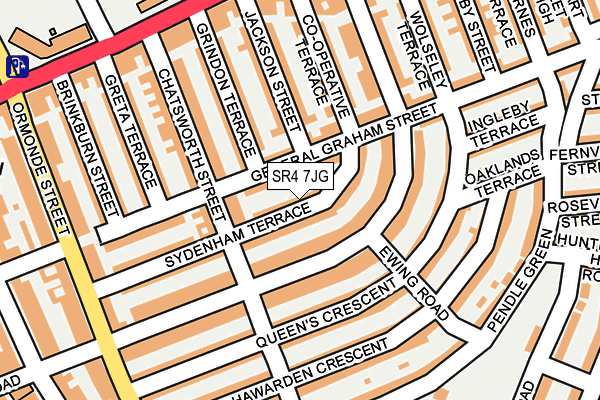 SR4 7JG map - OS OpenMap – Local (Ordnance Survey)