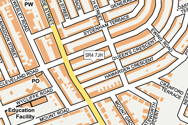 SR4 7JH map - OS OpenMap – Local (Ordnance Survey)