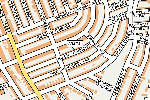 SR4 7JJ map - OS OpenMap – Local (Ordnance Survey)