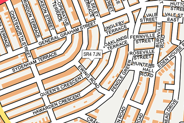 SR4 7JN map - OS OpenMap – Local (Ordnance Survey)