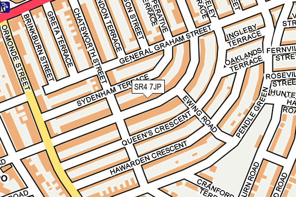SR4 7JP map - OS OpenMap – Local (Ordnance Survey)