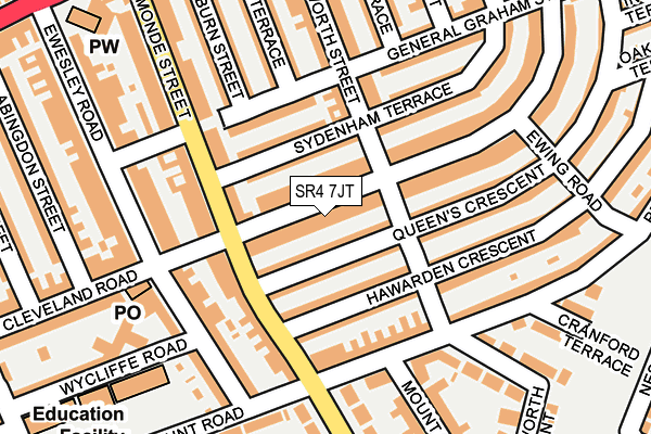 SR4 7JT map - OS OpenMap – Local (Ordnance Survey)