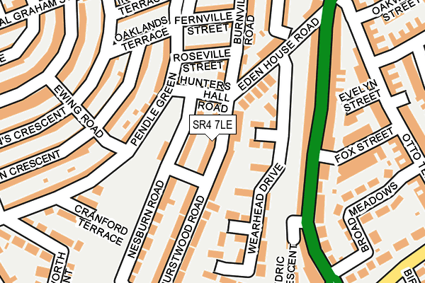 SR4 7LE map - OS OpenMap – Local (Ordnance Survey)