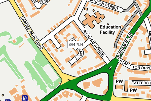 SR4 7LH map - OS OpenMap – Local (Ordnance Survey)