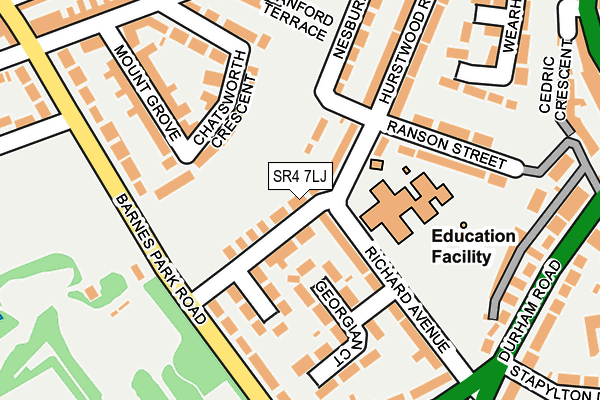 SR4 7LJ map - OS OpenMap – Local (Ordnance Survey)