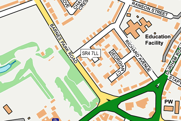 SR4 7LL map - OS OpenMap – Local (Ordnance Survey)