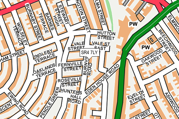 SR4 7LY map - OS OpenMap – Local (Ordnance Survey)