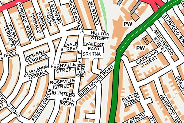 SR4 7NA map - OS OpenMap – Local (Ordnance Survey)