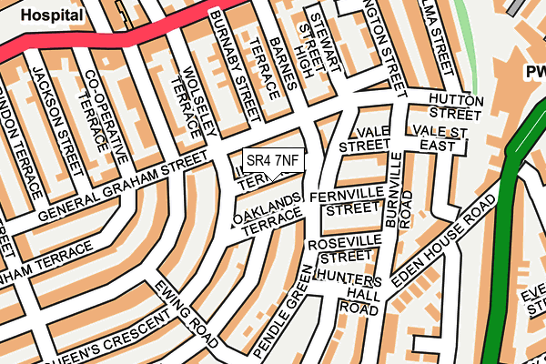 SR4 7NF map - OS OpenMap – Local (Ordnance Survey)