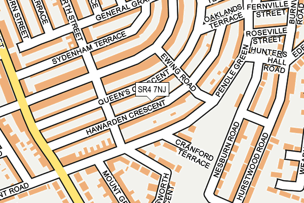 SR4 7NJ map - OS OpenMap – Local (Ordnance Survey)