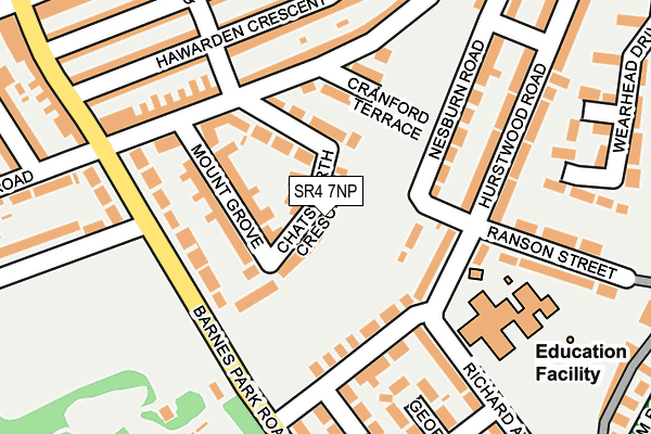 SR4 7NP map - OS OpenMap – Local (Ordnance Survey)