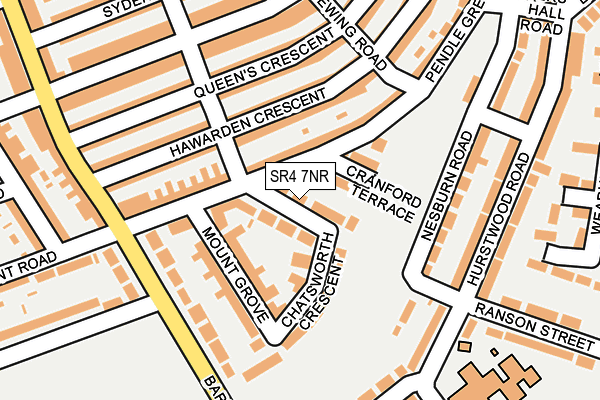 SR4 7NR map - OS OpenMap – Local (Ordnance Survey)