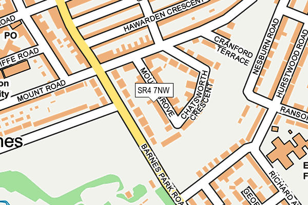SR4 7NW map - OS OpenMap – Local (Ordnance Survey)