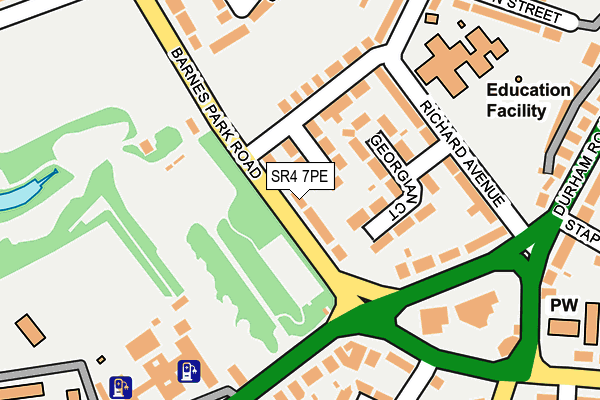 SR4 7PE map - OS OpenMap – Local (Ordnance Survey)