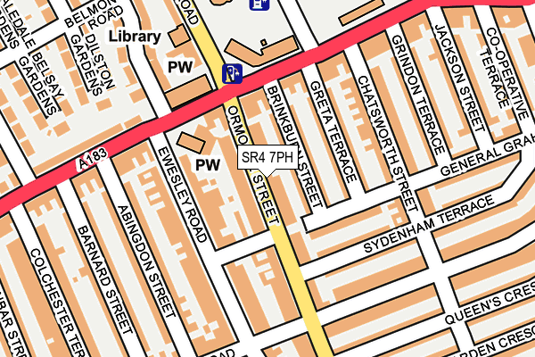 SR4 7PH map - OS OpenMap – Local (Ordnance Survey)