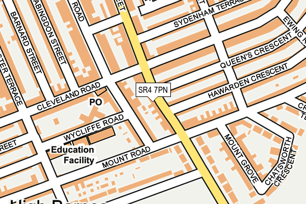 SR4 7PN map - OS OpenMap – Local (Ordnance Survey)