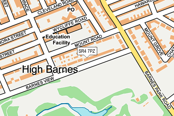 SR4 7PZ map - OS OpenMap – Local (Ordnance Survey)