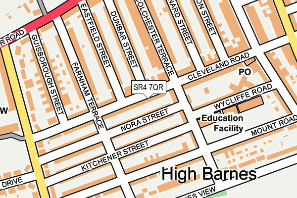 SR4 7QR map - OS OpenMap – Local (Ordnance Survey)