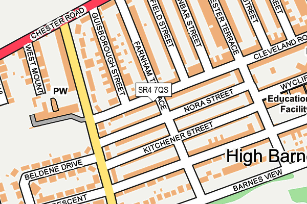 SR4 7QS map - OS OpenMap – Local (Ordnance Survey)