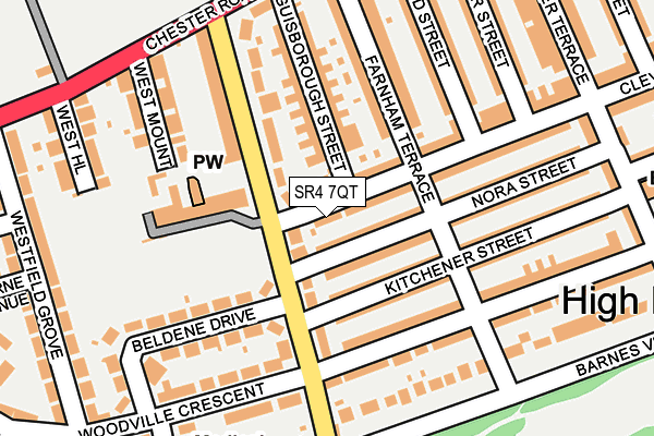 SR4 7QT map - OS OpenMap – Local (Ordnance Survey)