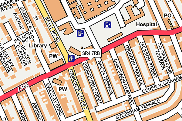 SR4 7RB map - OS OpenMap – Local (Ordnance Survey)