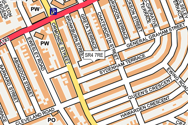 SR4 7RE map - OS OpenMap – Local (Ordnance Survey)