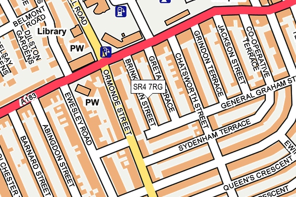 SR4 7RG map - OS OpenMap – Local (Ordnance Survey)