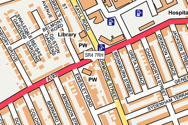SR4 7RH map - OS OpenMap – Local (Ordnance Survey)