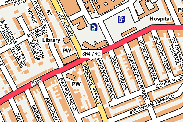 SR4 7RQ map - OS OpenMap – Local (Ordnance Survey)