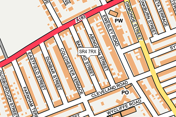SR4 7RX map - OS OpenMap – Local (Ordnance Survey)