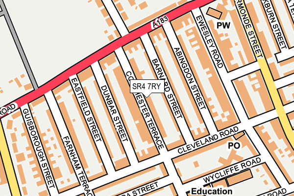 SR4 7RY map - OS OpenMap – Local (Ordnance Survey)