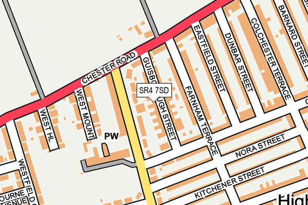 SR4 7SD map - OS OpenMap – Local (Ordnance Survey)