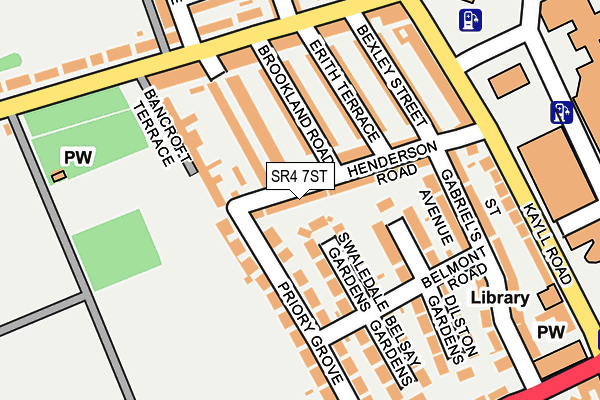 SR4 7ST map - OS OpenMap – Local (Ordnance Survey)