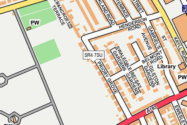 SR4 7SU map - OS OpenMap – Local (Ordnance Survey)